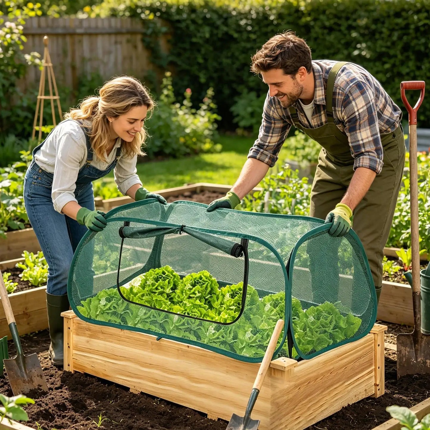 Pop-Up Mesh Plant Cover – Bird Barrier Netting for Garden