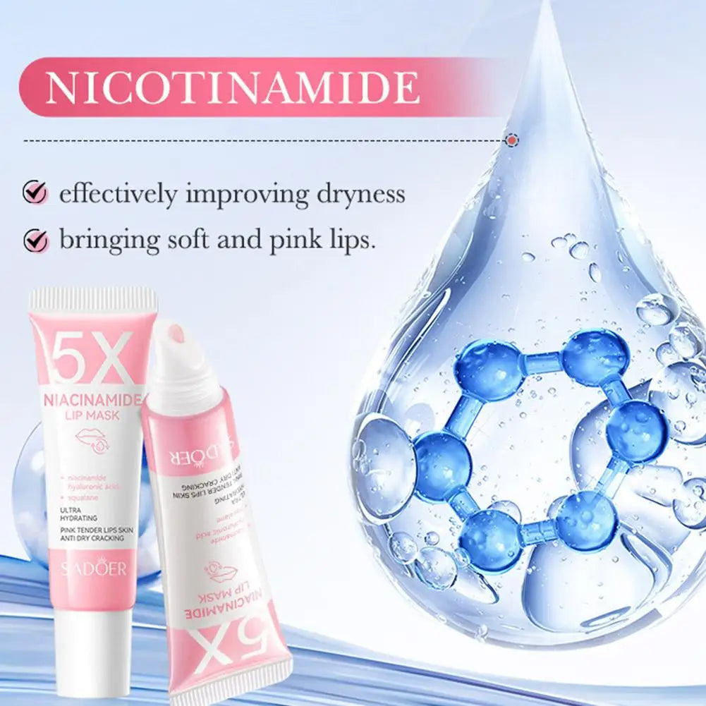 SADOER 5X Niacinamide Lip Mask – Hydrating Exfoliating Balm