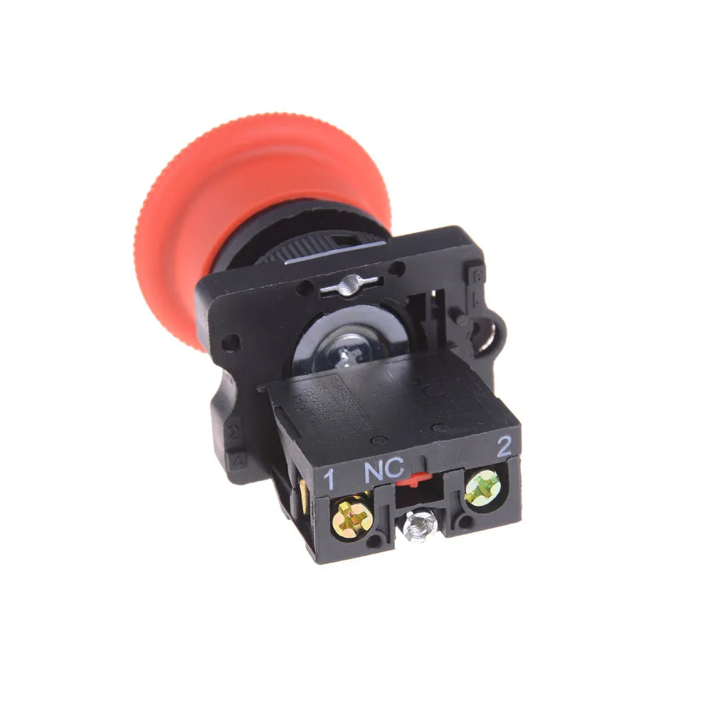1pcs XB2-ES542 22mm NC Red Mushroom Emergency Stop Push Button Switch Peaceful Pleasures Health and Wellness