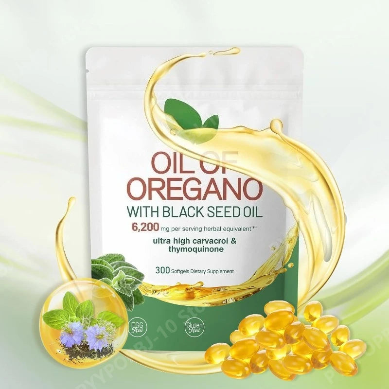 Oil of Oregano & Black Seed Organic Softgels | 300 Capsules