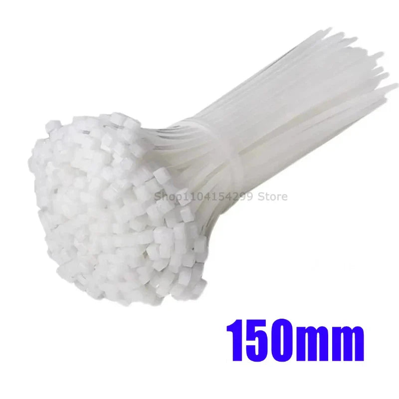 100Pcs UV Resistant Nylon Cable Ties – Self-Locking Zip Ties