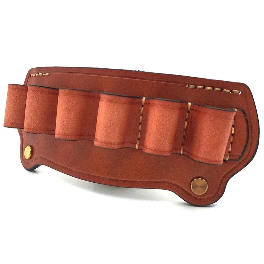 Tactical Cowhide Leather Hunting Magazine Pouch 12 Gauge 6 shot bullet storage bag Ammo Bag Shell Holder Cartridge Belt Peaceful Pleasures Health and Wellness