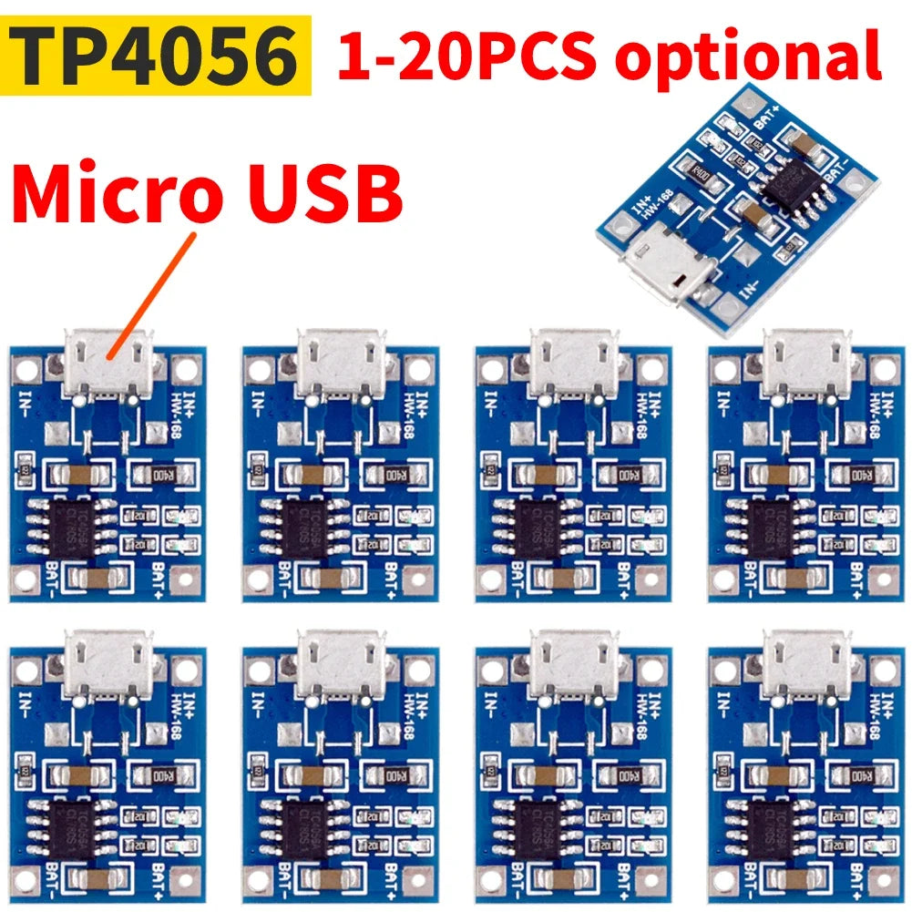 1-20PCS Type-c/Micro/Mini USB 5V 1A 18650 TP405~ Lithium Battery Charger Module Charging Board With Protection Dual Functions 1A Peaceful Pleasures Health and Wellness Micro USB 15PCS