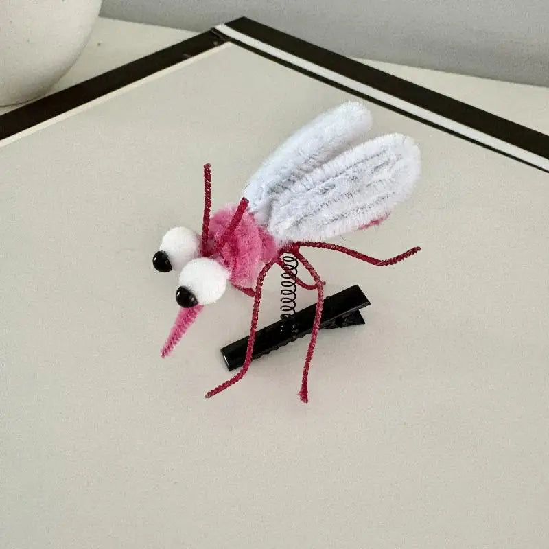 Mosquito Plush Hairpin – Cute Cartoon Insect Hair Clip