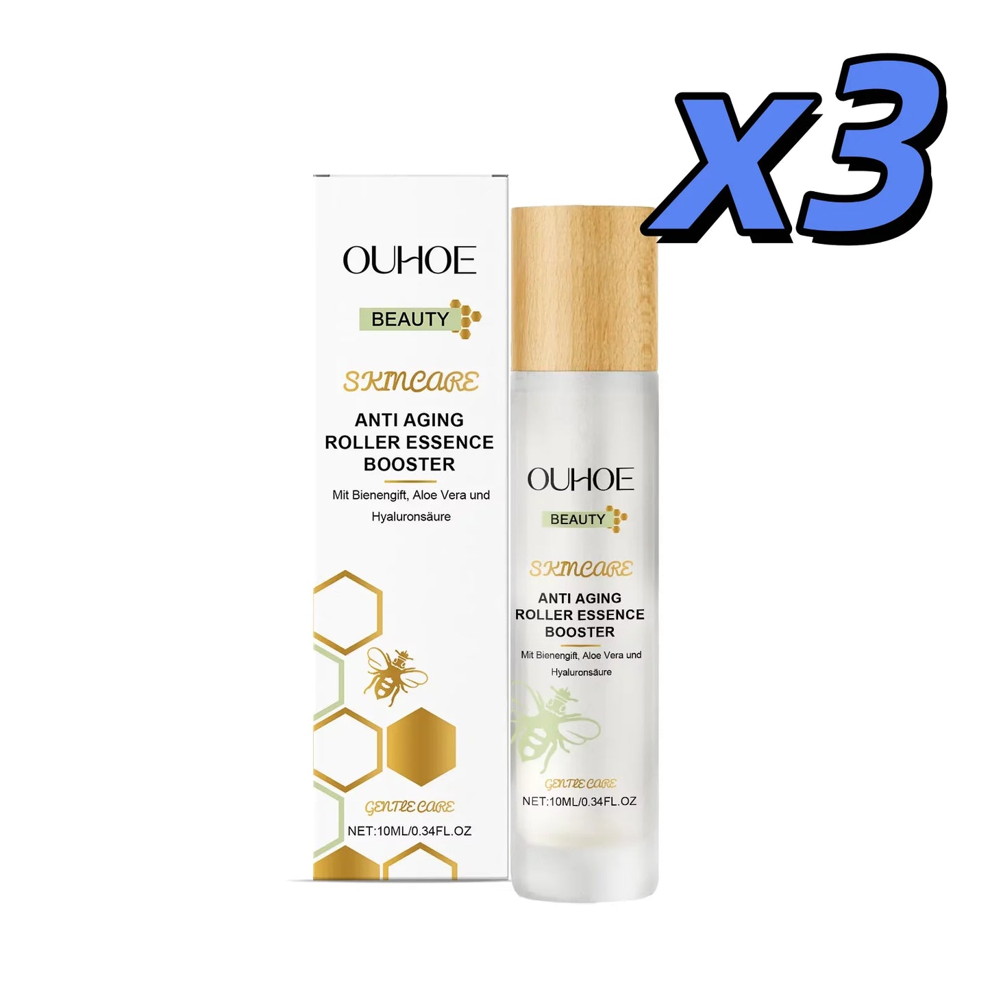 Ouhoe Roller Ball Night Face Serum – Anti-Aging & Moisturizing