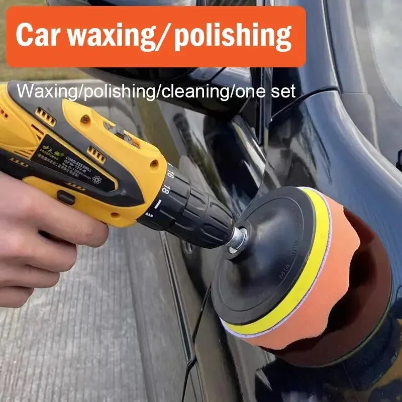 Polishing Sponge Plate Set Imitation Plush Waxing Angle Grinding Cleaning Sponge Wheel Car Beauty Set Electric Drill Polishing Peaceful Pleasures Health and Wellness