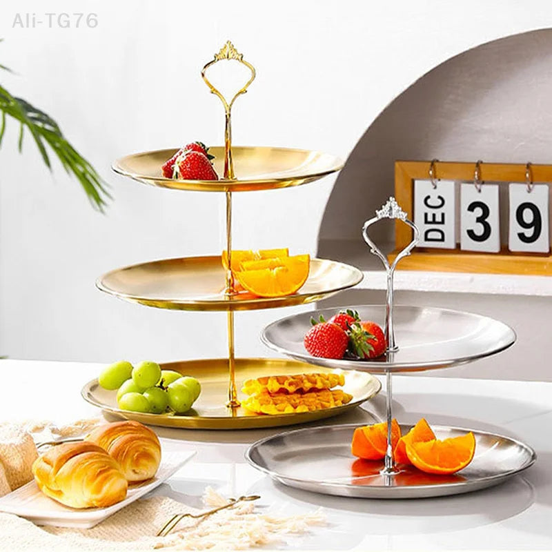 Stainless Steel Tiered Cake & Dessert Stand – 2 or 3 Layer