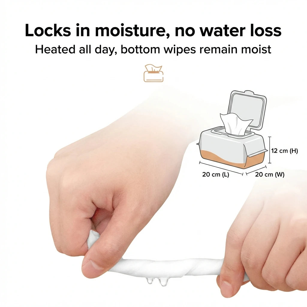 USB Baby Wipe Warmer with LED Display – Home & Car Use