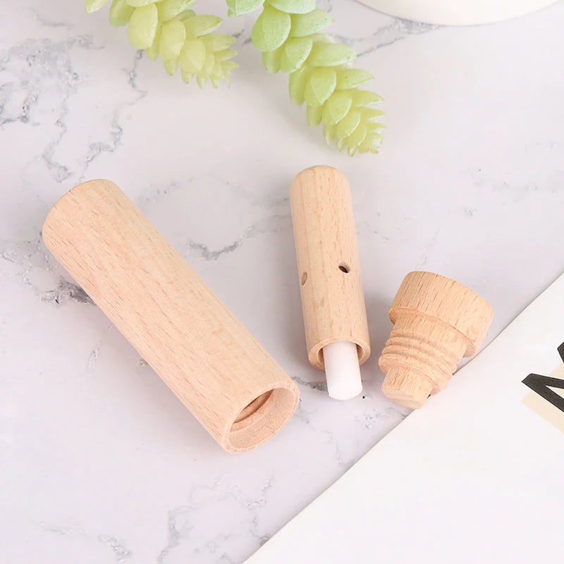 Aromatherapy Wood Nasal Inhaler with Wick | Essential Oil