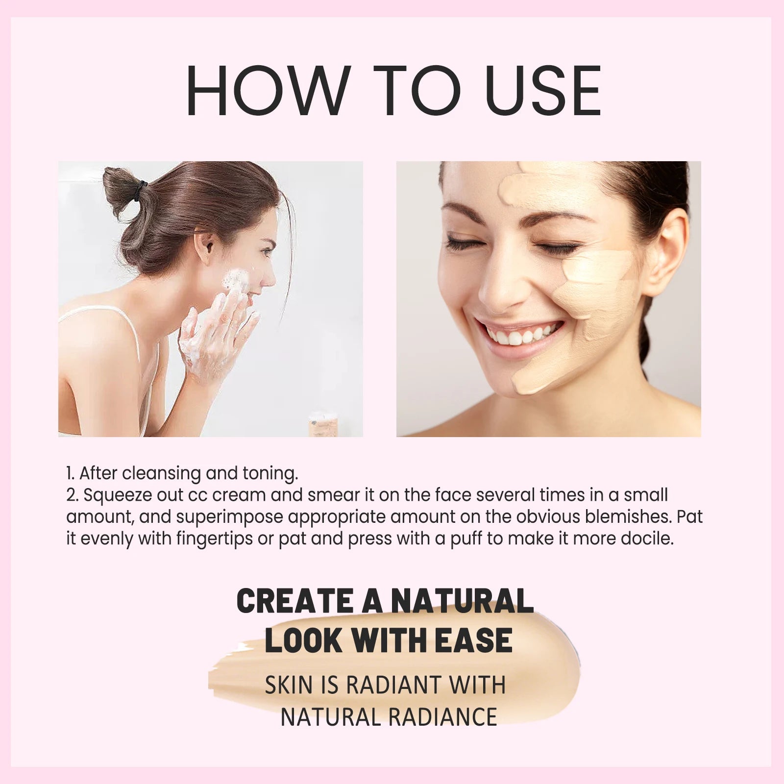 Facial Repair CC Cream Effectively Coverage Scar Repair Dull Skin Waterproof Whitening Skin Moisturizing Concealer Liquid 30ml Peaceful Pleasures Health and Wellness