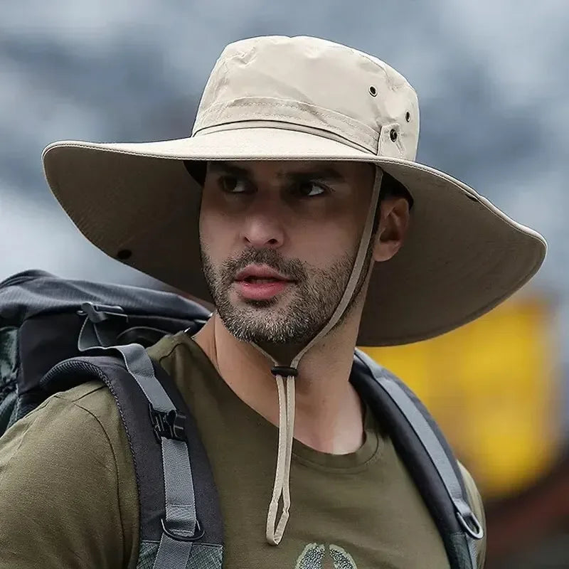 Summer Mountaineering Fishing Hat Men's UV Resistant Fisherman Large