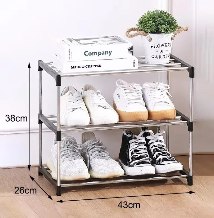 3/4 Shoe Rack Multi Layered And Space Saving Shoe Rack For Simple Household Storage And Storage Three And Four Layer Shoe Racks Peaceful Pleasures Health and Wellness 3