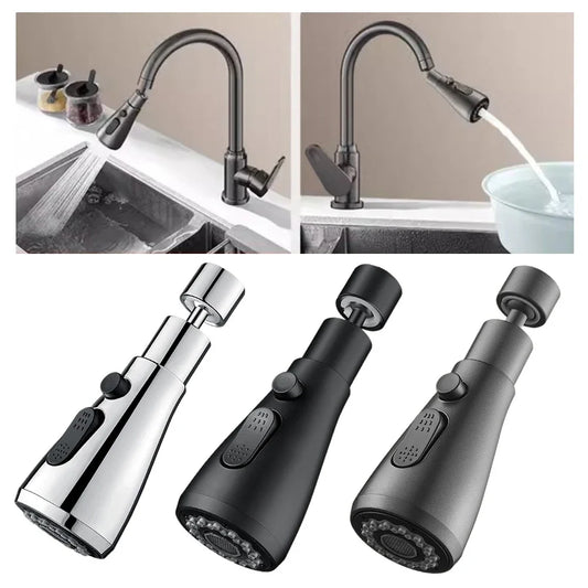360° Kitchen Faucet Spray Head | 3-Mode Tap Extender Faucet Spray Extender Oasis Select