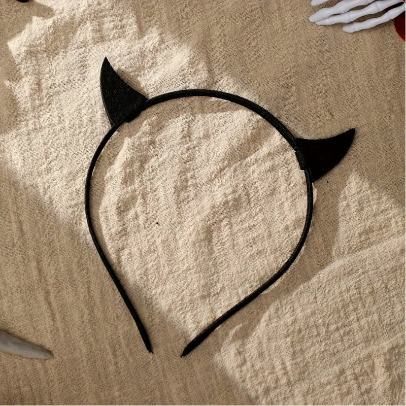 Women's Halloween Cat Ear Headband - 1pc Devil Horn Hair Accessory | Cute Yet Spooky Headwear | Costume Party Headpiece | Peaceful Pleasures Health and Wellness