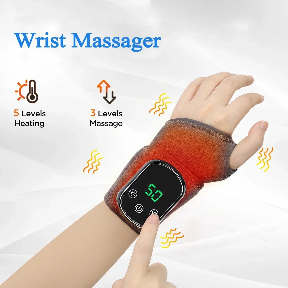 1/2PCS Foot Heat Massager Hot Compresses Vibration Massager Breathable Material USB Foot and Ankle Joint Hot Compress Protection Peaceful Pleasures Health and Wellness 1PCS Wrist Massager
