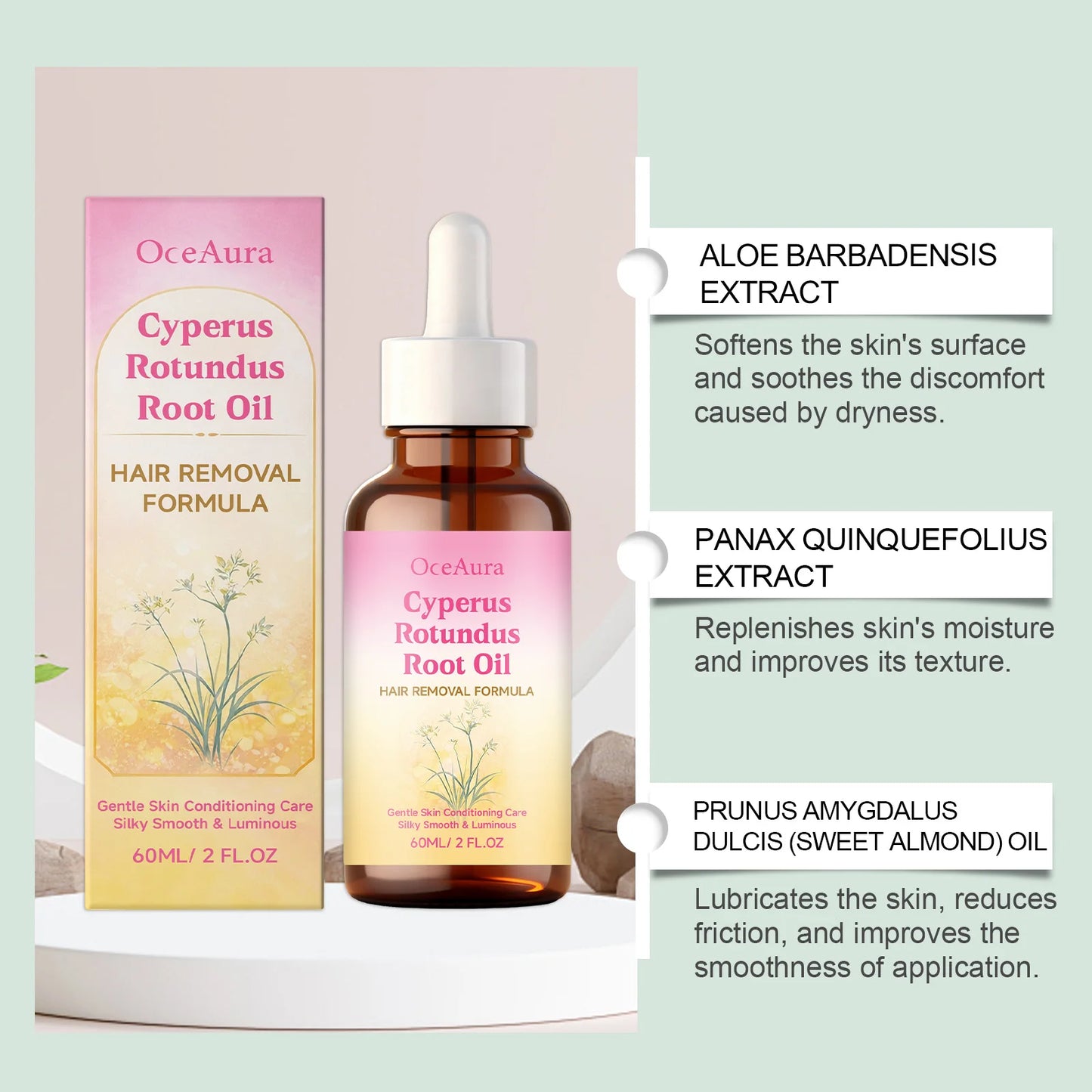Cyperus Rotundus Root Oil – Hair Removal & Skin Smoothing