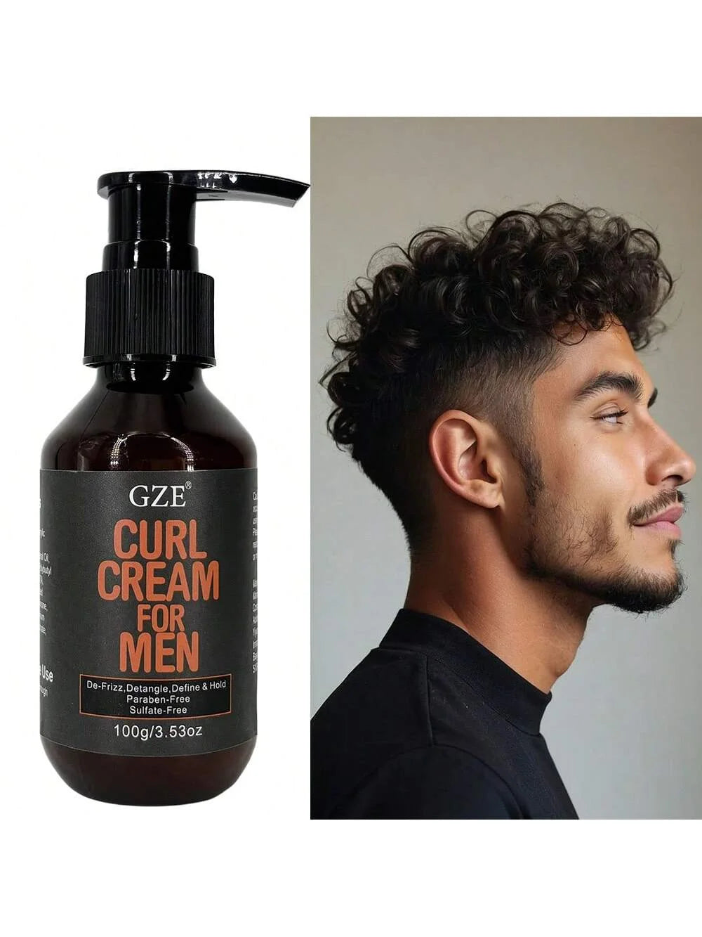 GZE Castor Oil Curl Defining Cream – Sulfate-Free, Color Safe