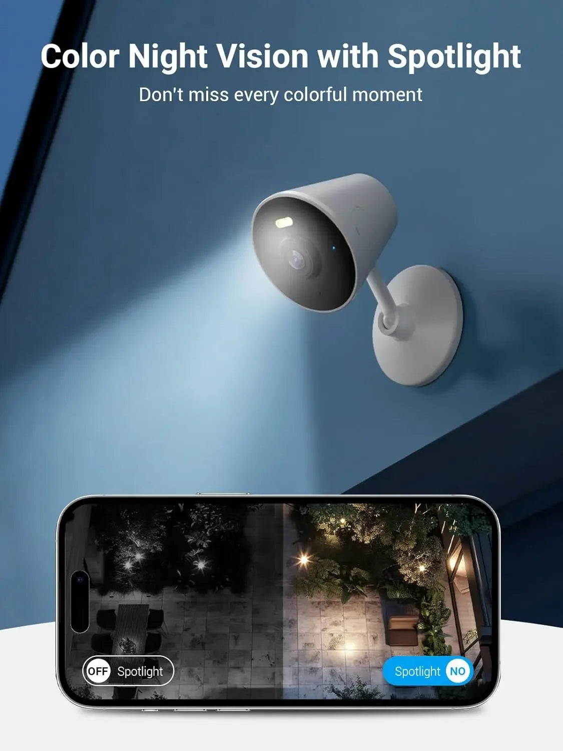 5G/2.4G WiFi Security Camera with Color Night Vision, 1080P HD, Motion Detection & 2-Way Audio for Home Monitoring Peaceful Pleasures Health and Wellness