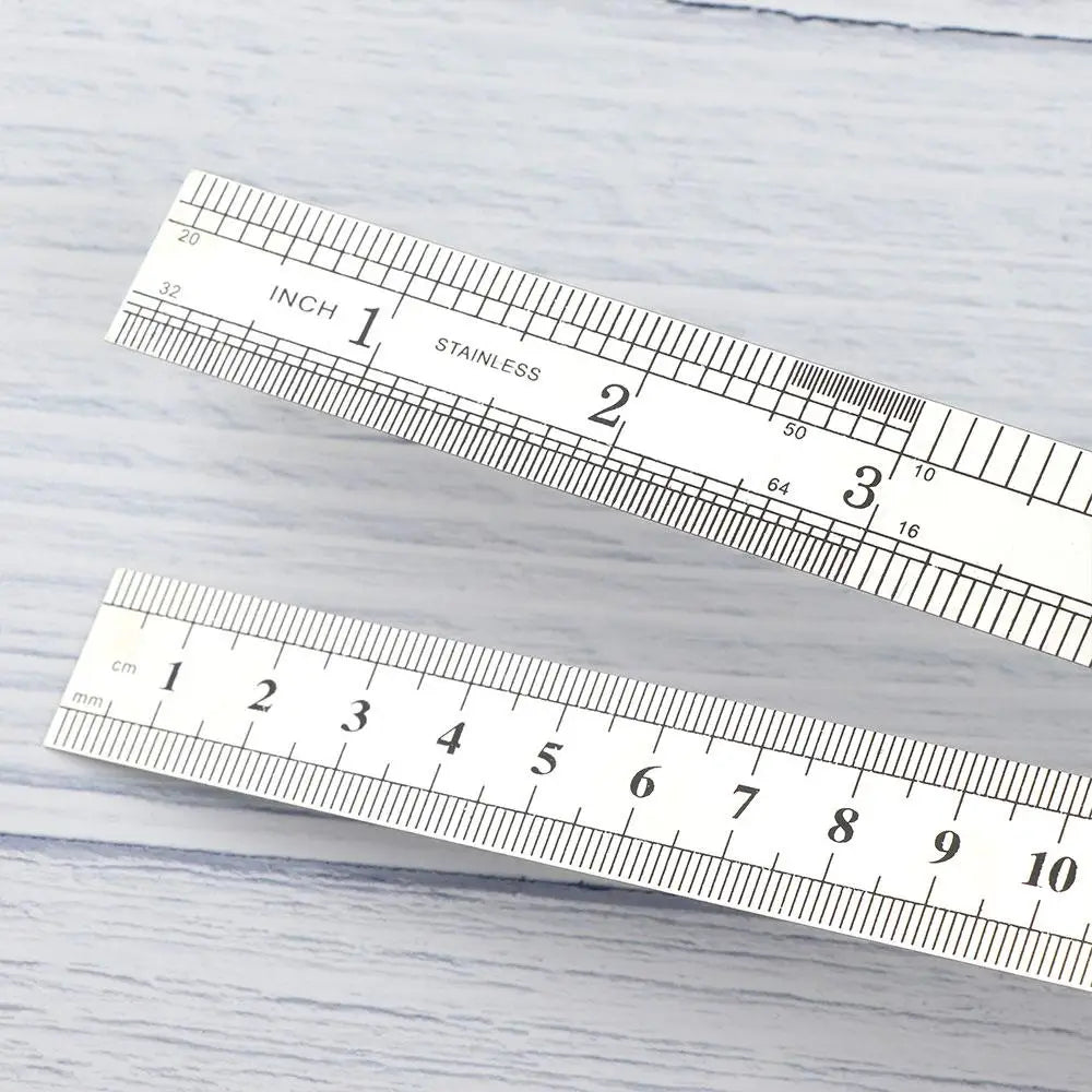 Stainless Steel Double Sided Office Accessories School Stationery Drafting Supplies Straight Ruler Measuring Tool Peaceful Pleasures Health and Wellness
