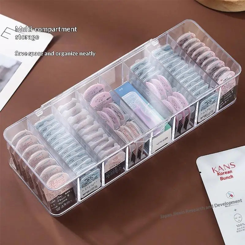 7-Grid Transparent Cosmetic & Contact Lens Storage Box