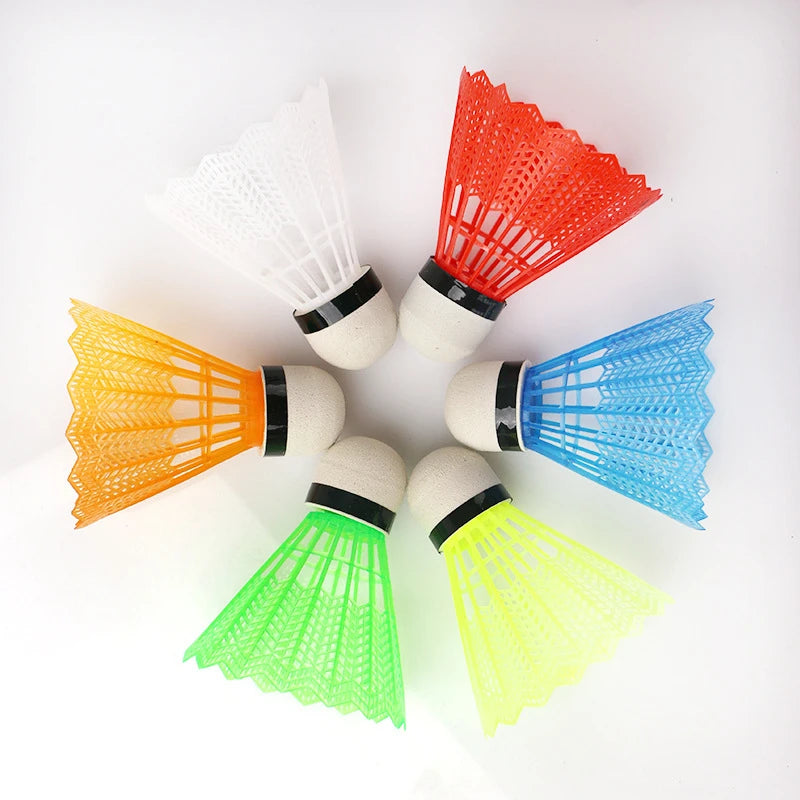 6-Pack Colorful Badminton Shuttlecocks | Foam Plastic Training Birdies Badminton Shuttlecocks Peaceful Pleasures Health and Wellness mixed-6pcs