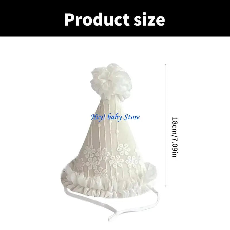 Tulle Birthday Party Hat for Babies & Toddlers | Conical Cap