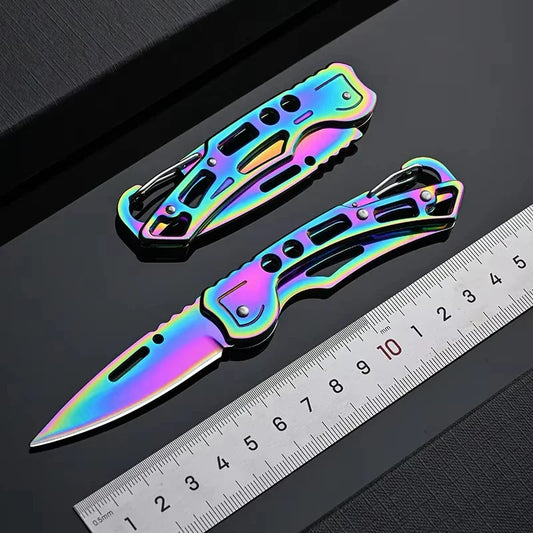 Folding Pocket Knife Stainless Steel Survival Hunting Camping Fishing Portable Fruit Carrying Outdoor Tools Survival Hand Tools Peaceful Pleasures Health and Wellness