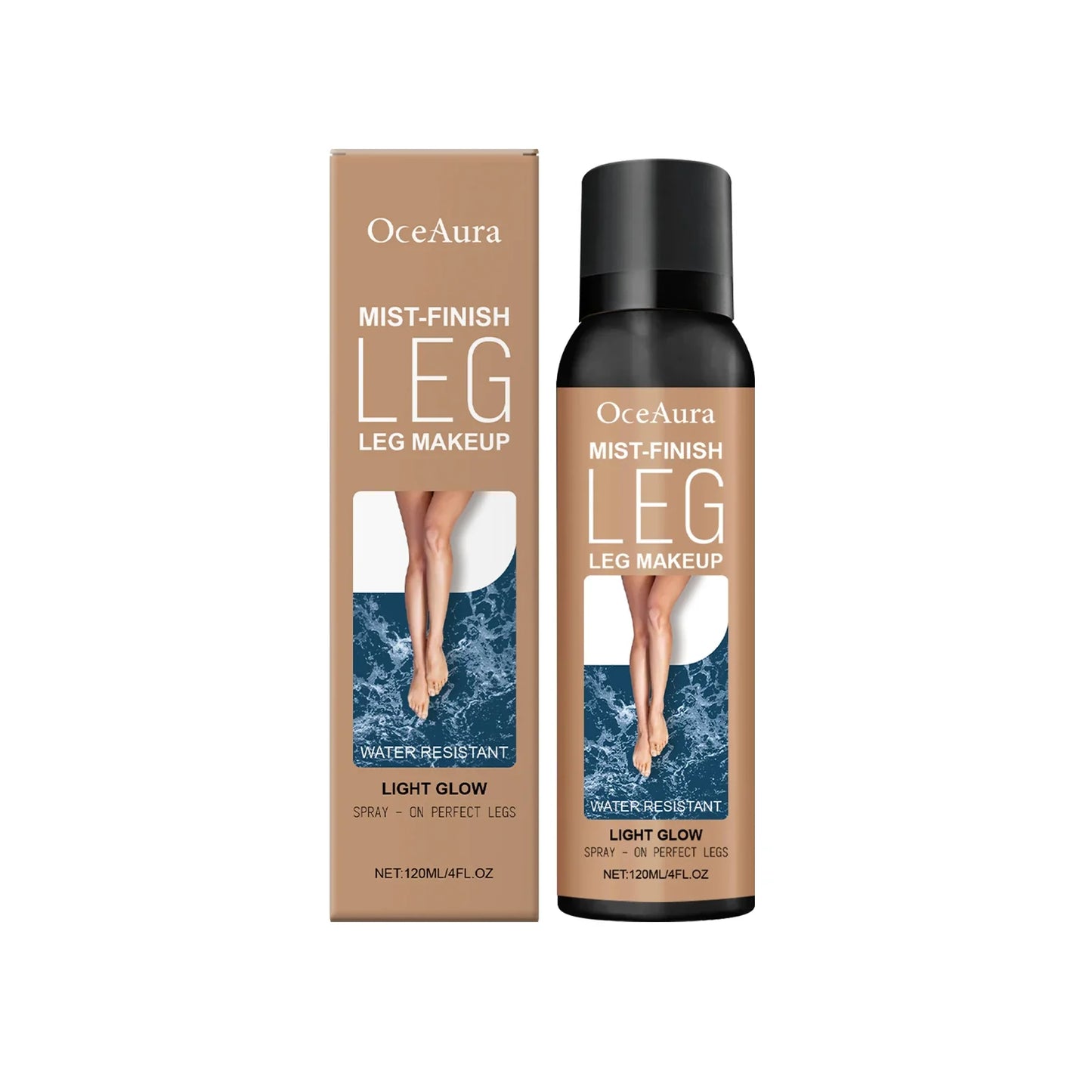 OceAura Bronze Leg Foundation Spray – Body Concealer & Tan