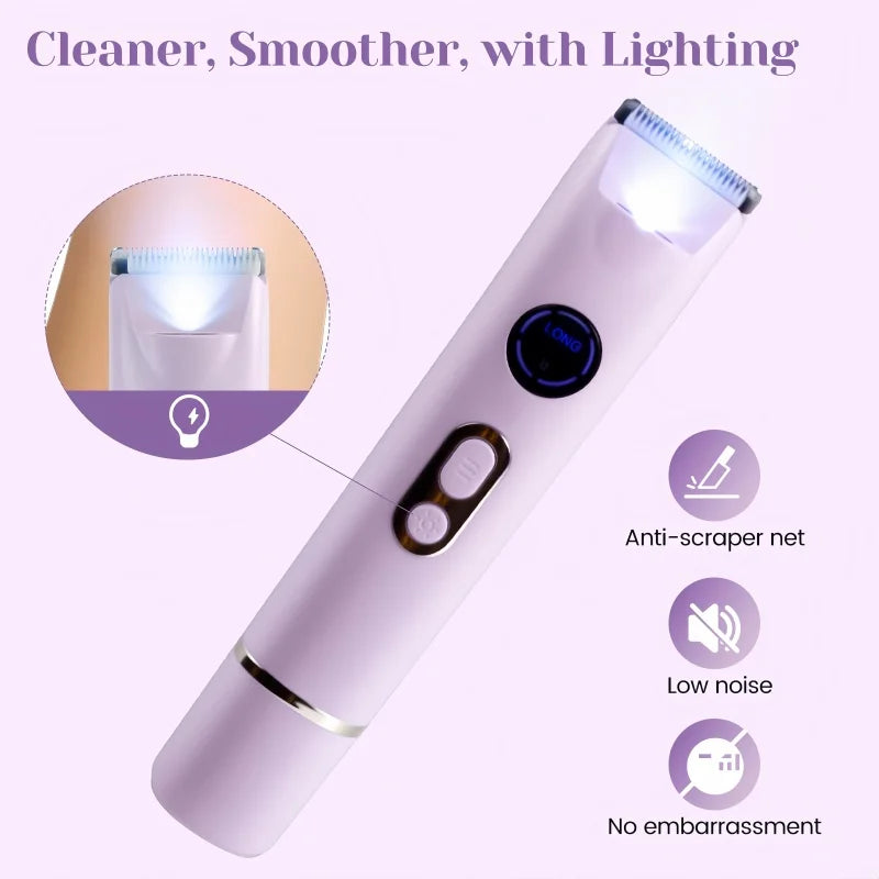 Newest 4-in-1 Electric Painless Hair Shaver IPX7 Waterproof Battery-Powered Dual Head Hair Removal for Women Men All Areas Peaceful Pleasures Health and Wellness
