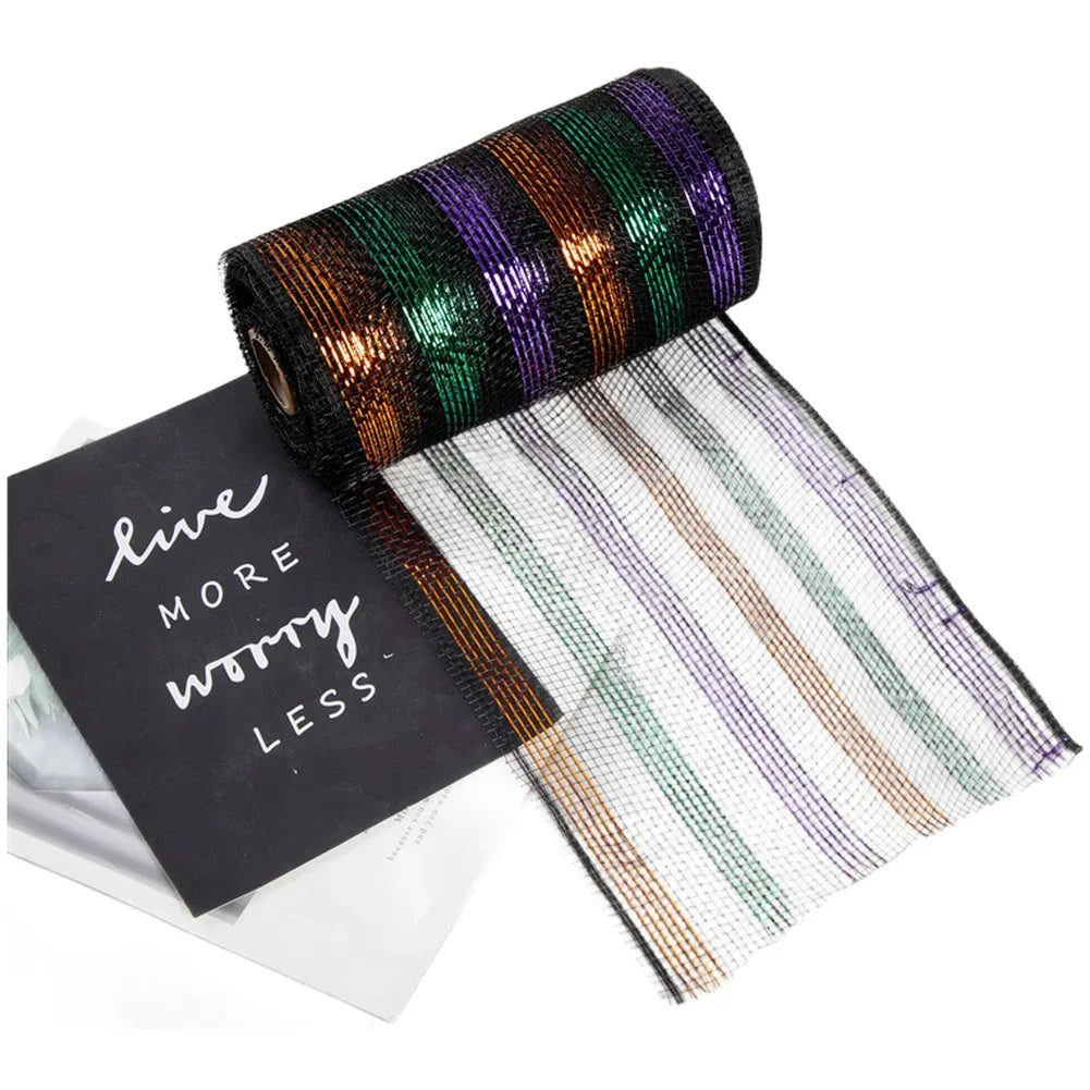 10 Yard PP Mesh Ribbon Roll Christmas Garland Material Holiday