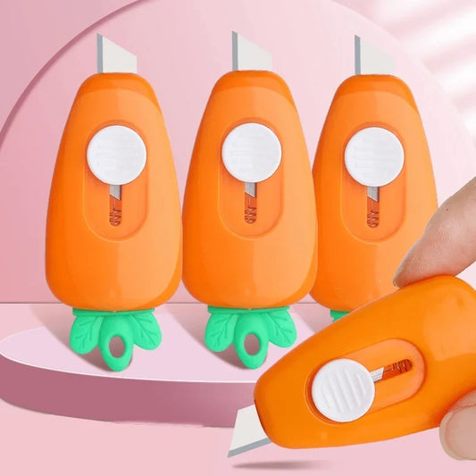 Cute Carrot Mini Utility Knife | Portable Art & Paper Cutter Mini Utility Knife Peaceful Pleasures Health and Wellness