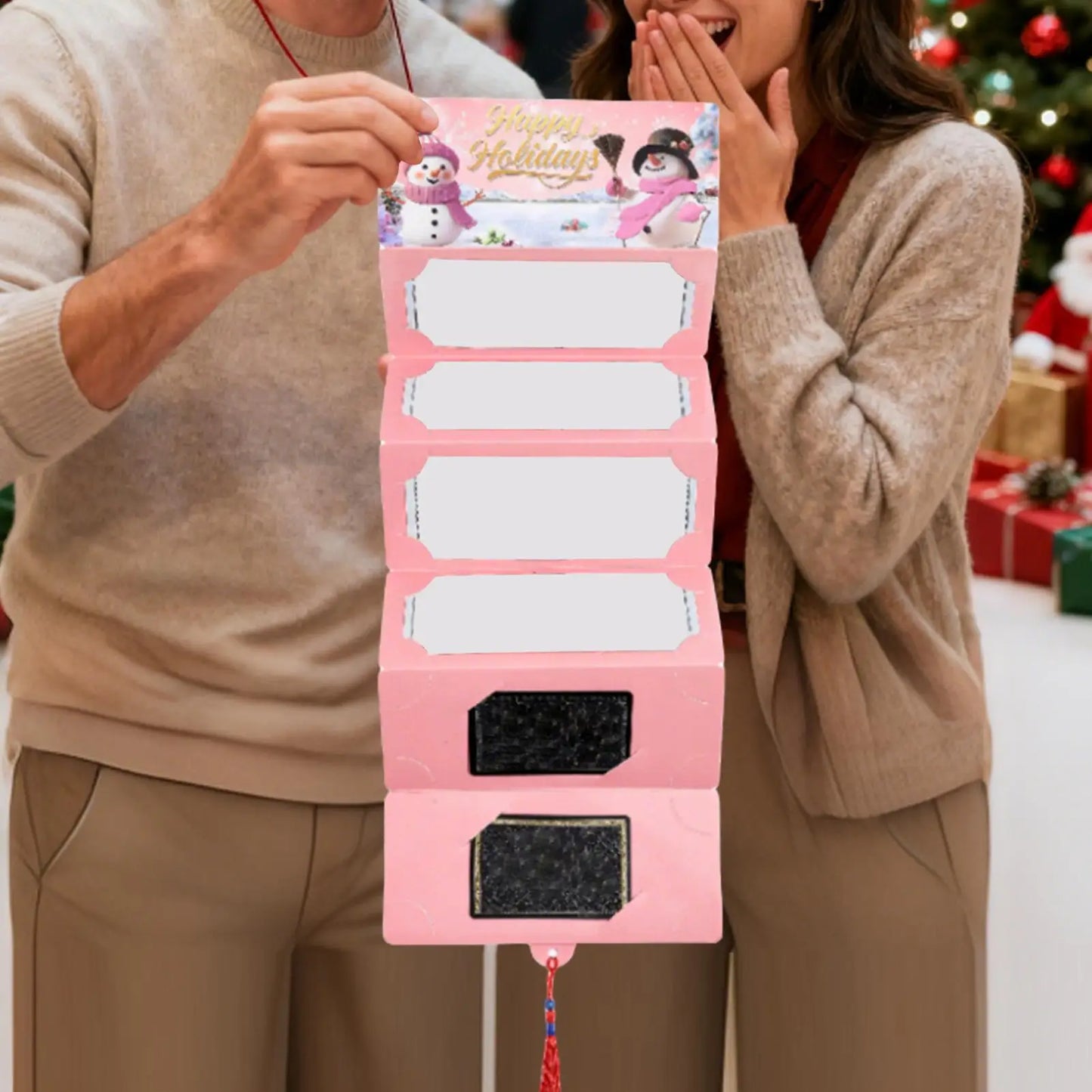 Christmas Money Holder Cards 10 Slots Storage Box Christmas Cash Holder For Neighbor Children Adults Friends Teachers Students Peaceful Pleasures Health and Wellness