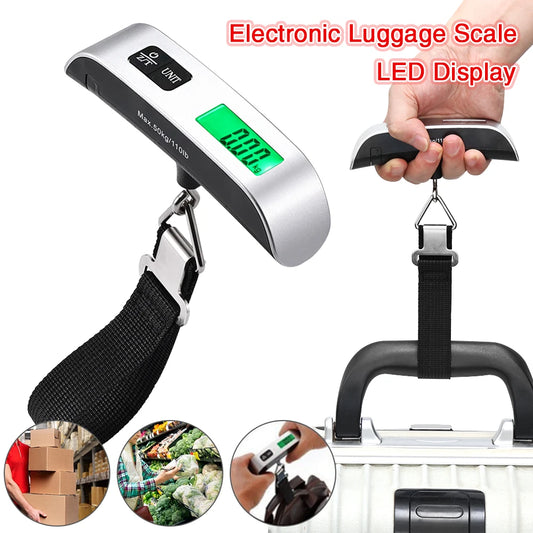 Portable Digital Luggage Scale 110lb/50kg LCD Hanging Travel Scale Digital Luggage Scale Peaceful Pleasures Health and Wellness