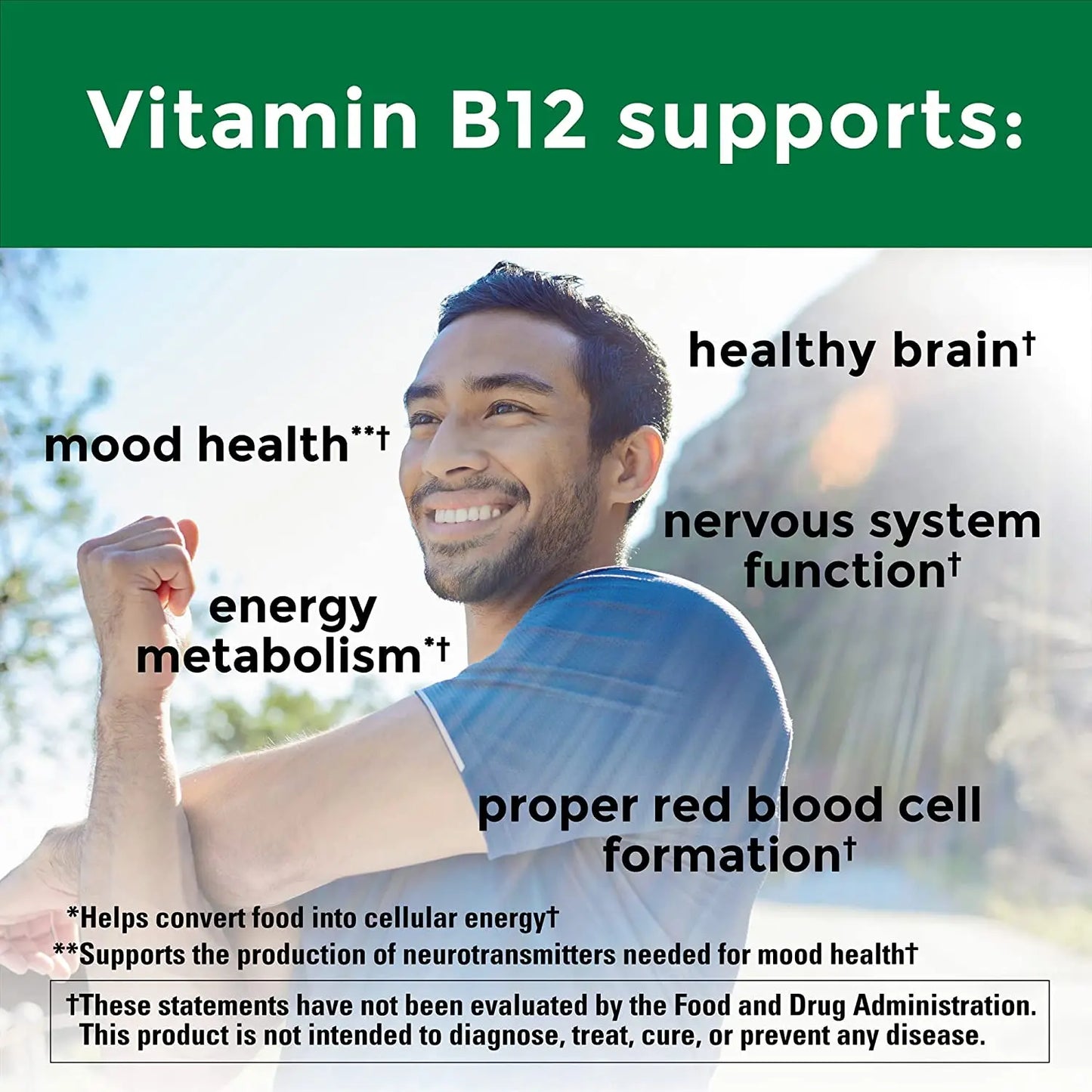 Vitamin B12 Supplement -Benefits Brain & Heart Function, Supports Memory, Learning, Helps Boost Natural Energy Peaceful Pleasures Health and Wellness