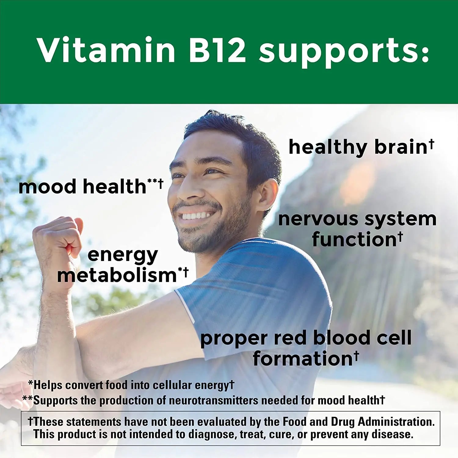 Vitamin B12 Supplement -Benefits Brain & Heart Function, Supports Memory, Learning, Helps Boost Natural Energy Peaceful Pleasures Health and Wellness