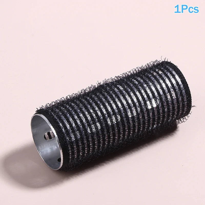 1/5Pcs Bangs Roller Set Hook & Loop Aluminium Silver Core Self Grip Styling Hair Rollers Hot Thermal Volume Curler 30X80mm Peaceful Pleasures Health and Wellness 1Pcs Black