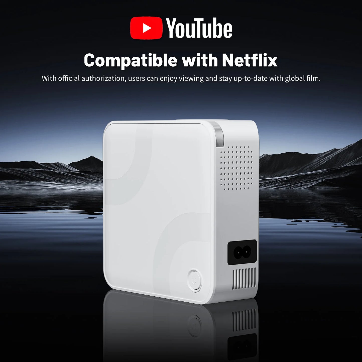 Mini Projector 300 ANSI Android11 Dual WiFi6 BT5.0 4K 720P Built-in App 1080P Video Home Cinema SmartPhone Digital Projector Peaceful Pleasures Health and Wellness