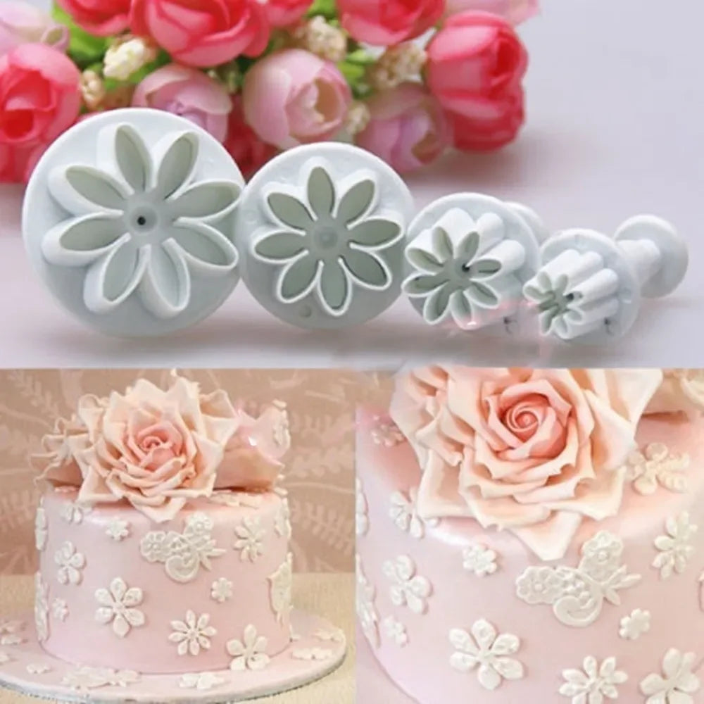 Daisy Sugar Flipping Embossing Mold Flower Cookie Sunflower Plunger