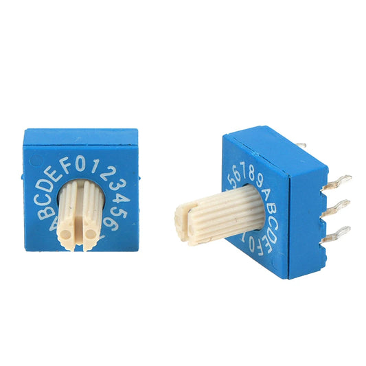 16-Bit Rotary Encoder Switch 0-F 8421C BCD Code with Handle Rotary Encoder Switch Peaceful Pleasures Health and Wellness