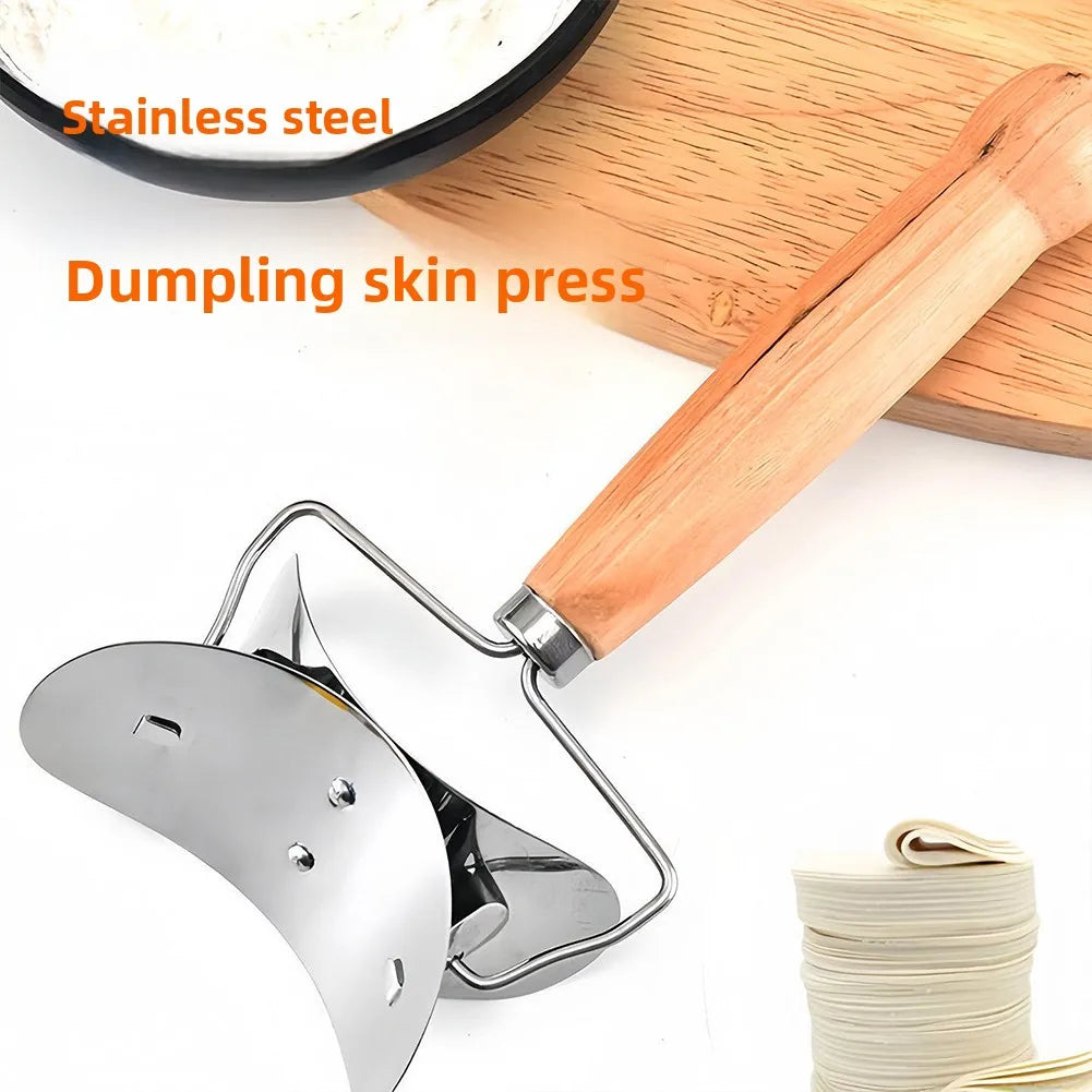 Dumpling Skin Round Cutter,Kitchen Pastry Circle Cutter Tool High-Grade 304 Stainless Steel,For Family Holiday Kitchen Gathering Peaceful Pleasures Health and Wellness