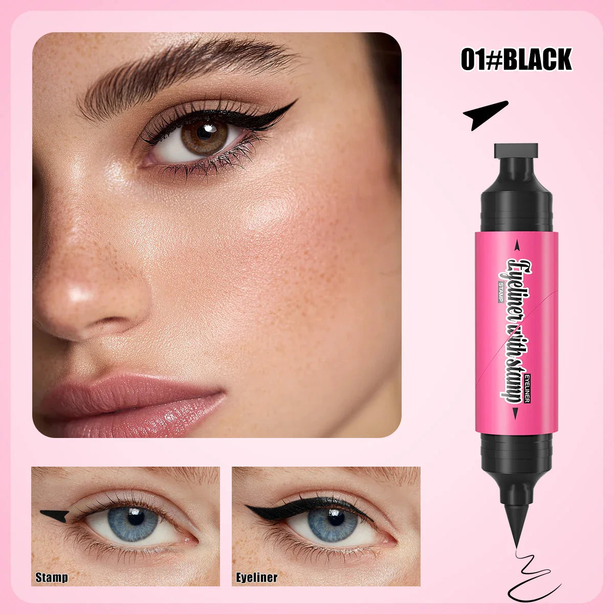 Hello Kiss Dual-Ended Stamp Liquid Eyeliner – Waterproof