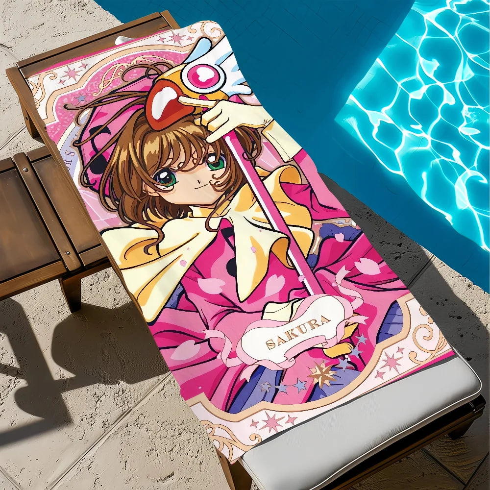 Cardcaptor Sakura Microfiber Beach Towel | Quick-Dry, 11 Sizes Microfiber Beach Towel Peaceful Pleasures Health and Wellness z3 STJ150x200CM