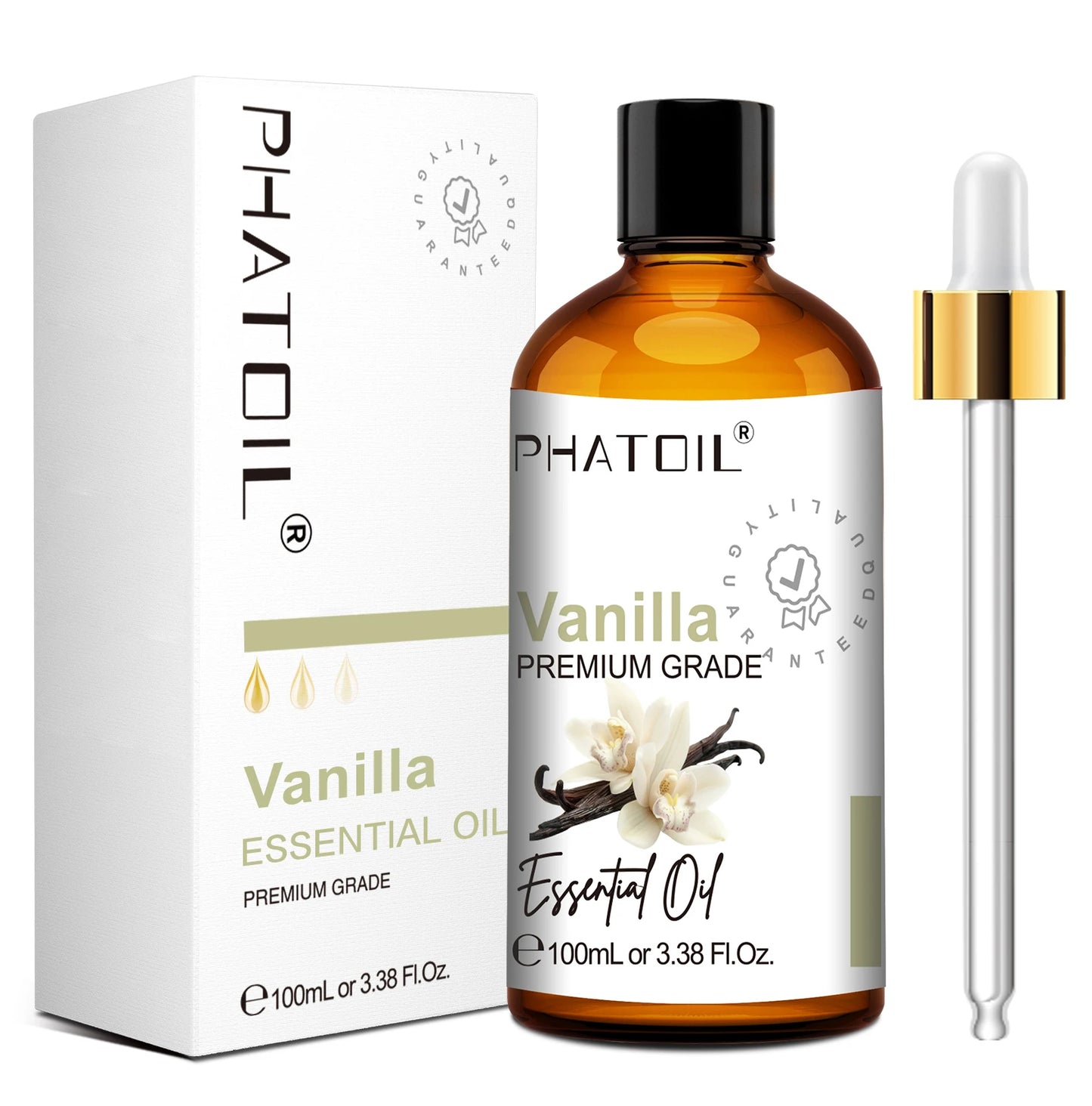 PHATOIL 100ml(3.38 fl.Oz) Eucalyptus Peppermint Tea tree Vanilla Bergamot Aromatherapy Essential Oil For Diffuser,Candle Making Peaceful Pleasures Health and Wellness