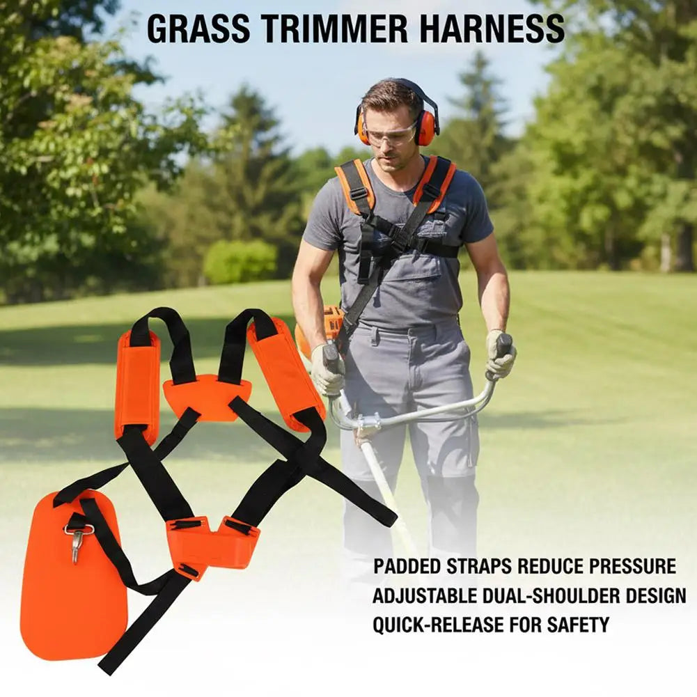 Brush Cutter Strap Trimmer Shoulder Strap Lawn Mower Harness Strap Double Shoulder Nylon Belt for Brush Cutter Strimmer Harness Peaceful Pleasures Health and Wellness