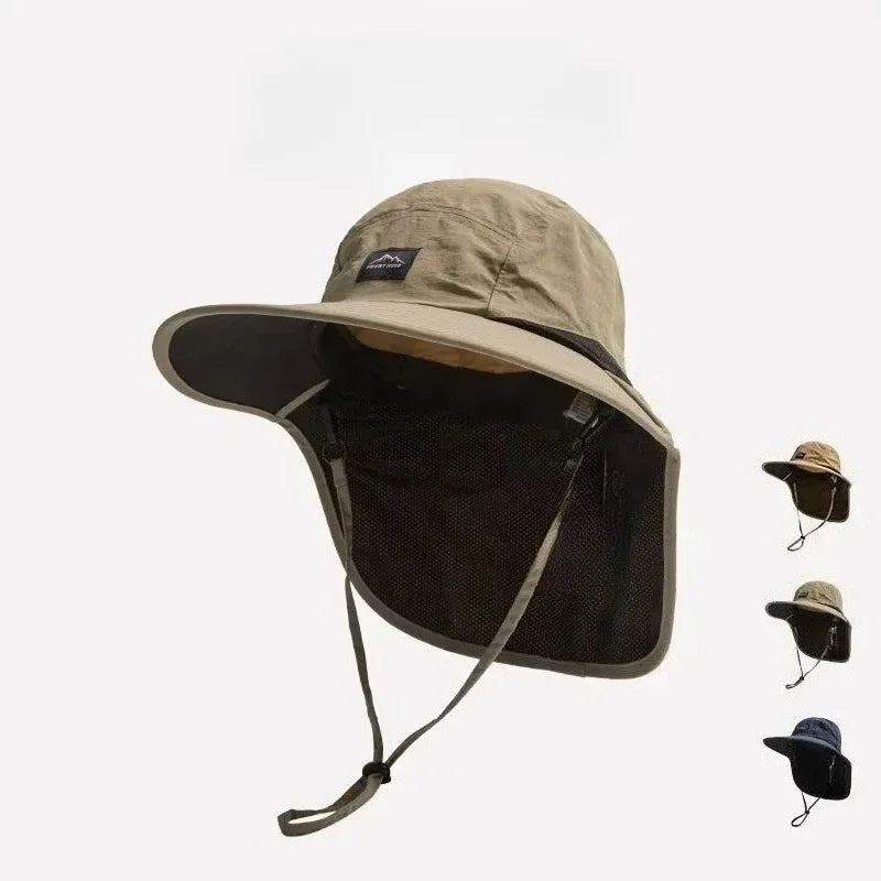 Unisex UV Protection Fisherman Hat | Neck Flap, Quick-Dry