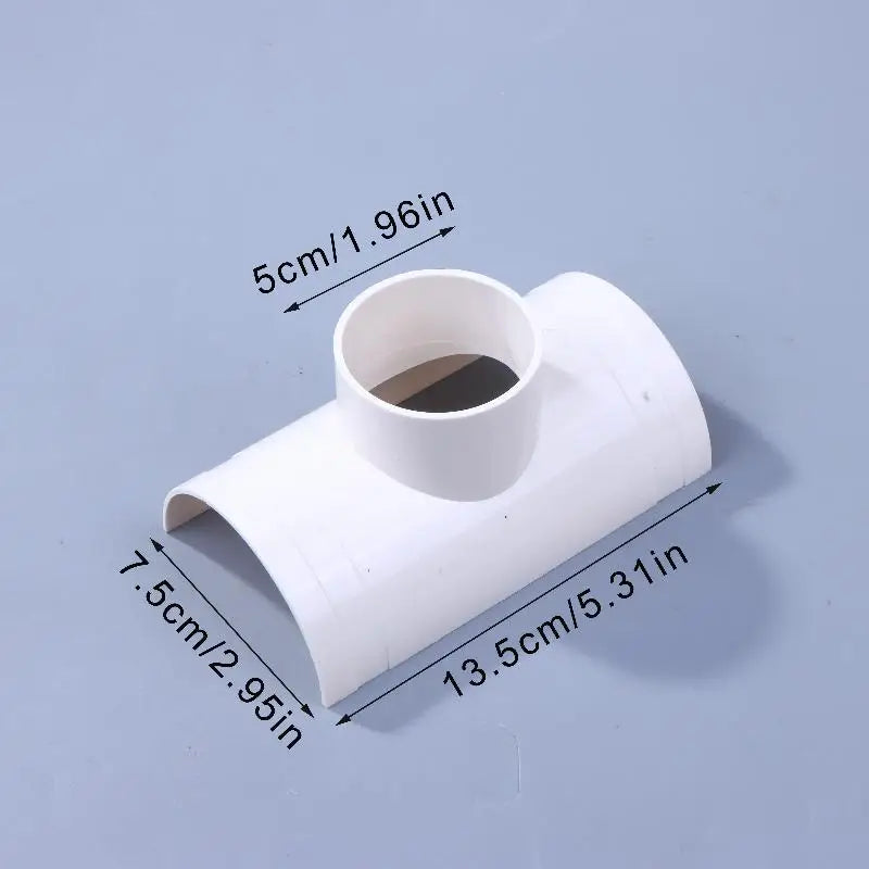 New PVC Open Tee Pipe Joint Repair Patch Drain Pipe Adapter Tube Connectors For Home Outdoor Industrial Plumbing Accessories Peaceful Pleasures Health and Wellness A2