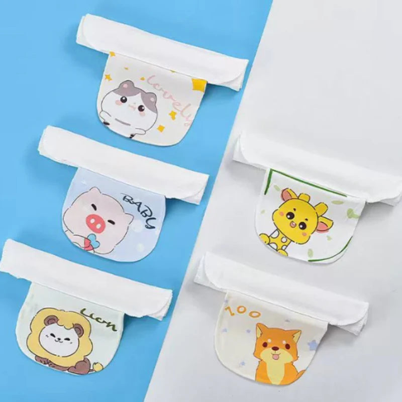 Four season pure cotton baby children's sweat absorbing towel kindergarten baby cushion back towel boys and girls' sweat towel Peaceful Pleasures Health and Wellness 5pcs random color