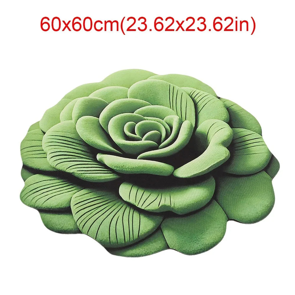 Peony Flower Shaped Non-Slip Floor Mat | Soft Absorbent Rug