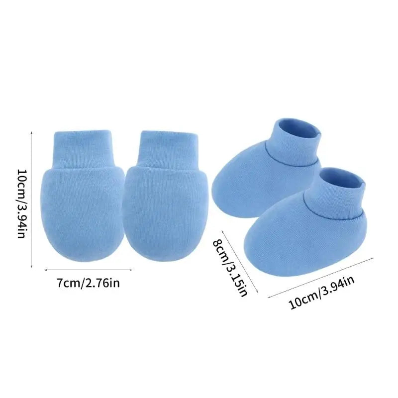 Baby Anti-Scratch Gloves & Socks 4-Set | Soft Cotton Newborn
