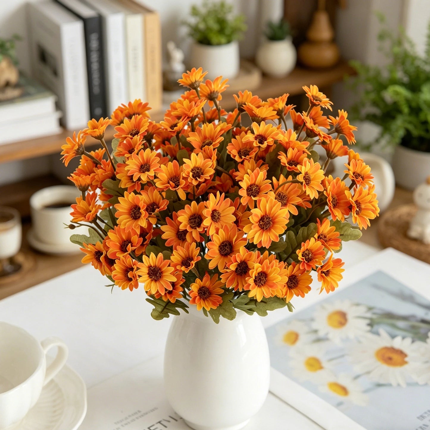 Artificial Silk Daisy Hydrangea Flowers – Wedding & Home Décor